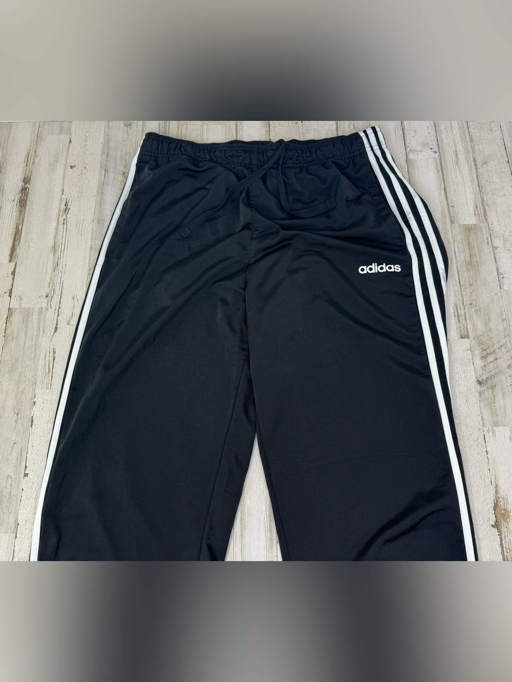 Adidas Climalite Men’s XL Sweatpants Black White Stripe - Picture 2 of 10